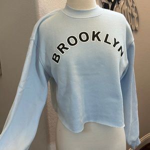 Forever 21 Brooklyn Baby Blue Sweater Size XS